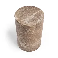 North Brown Round Accent Table