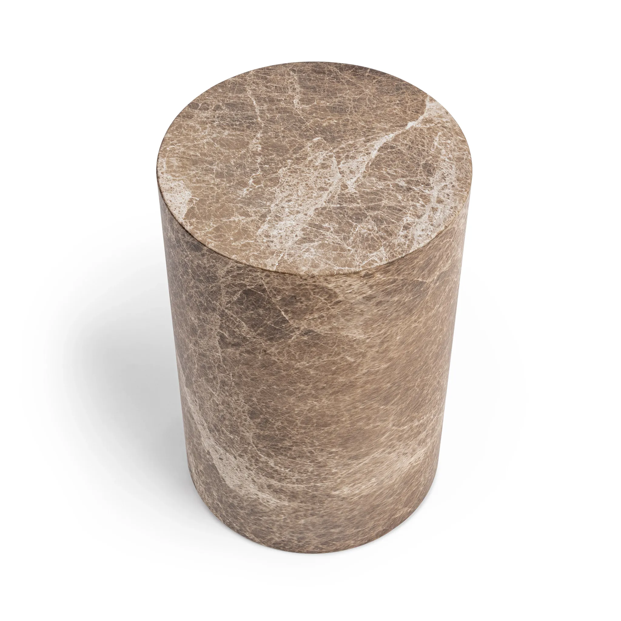 North Brown Round Accent Table