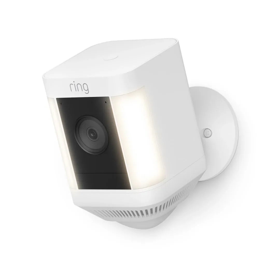 Ring Spotlight Cam Plus Battery White Outdoor Security Cameras