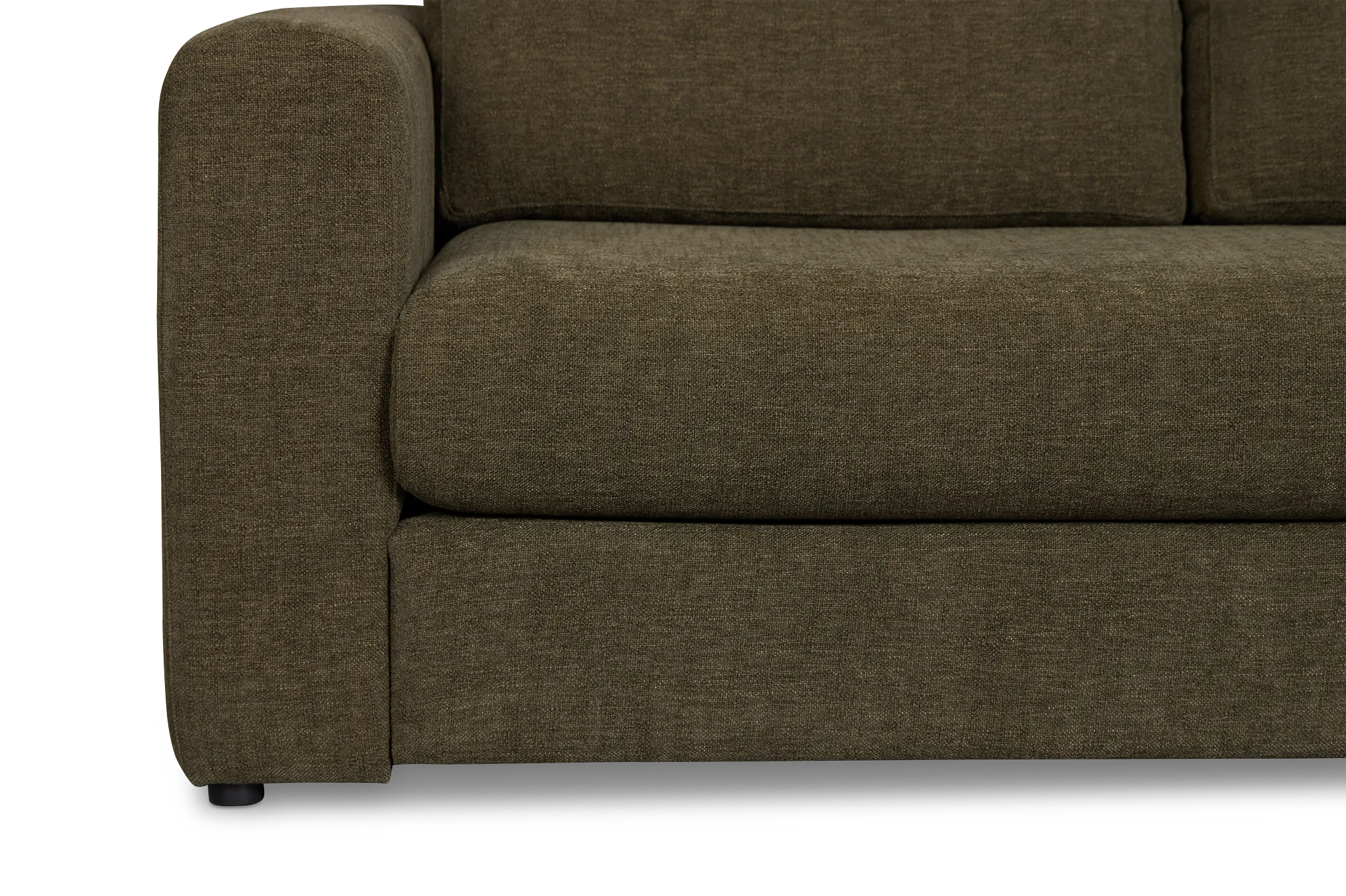 Alma Dark Green Fabric Medium Right Chaise Sectional