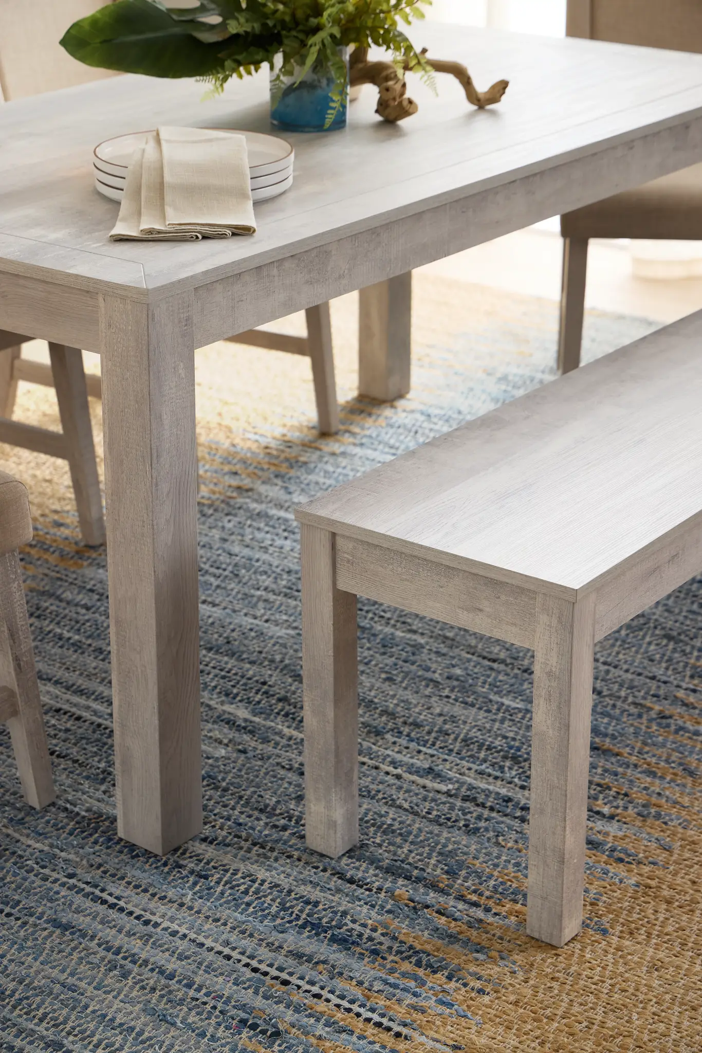 Delray White Dining Bench Delray White Dining Bench