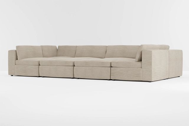Destin Victory Taupe Fabric 8-piece Pit Sectional