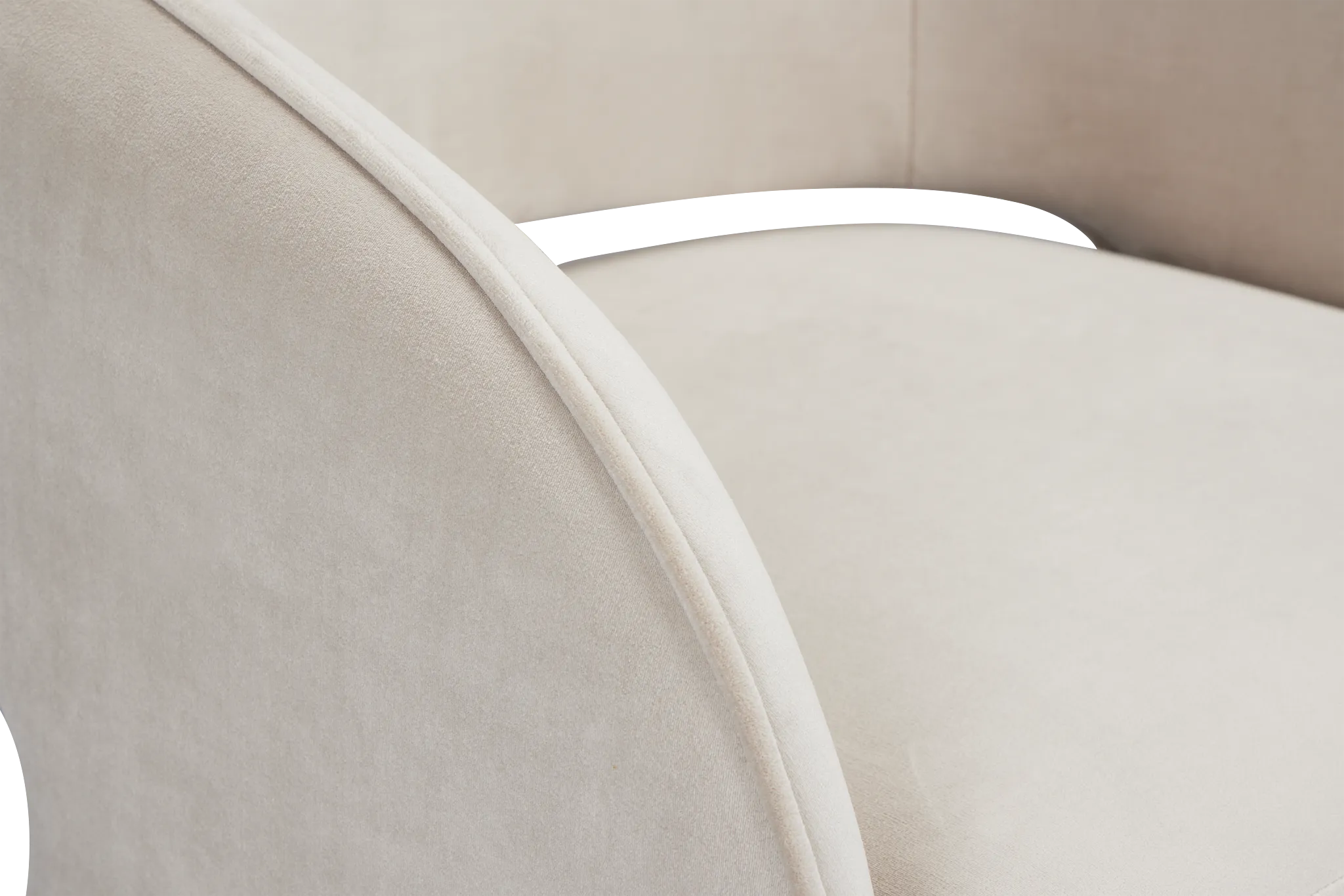 Noel Light Beige Velvet Accent Chair