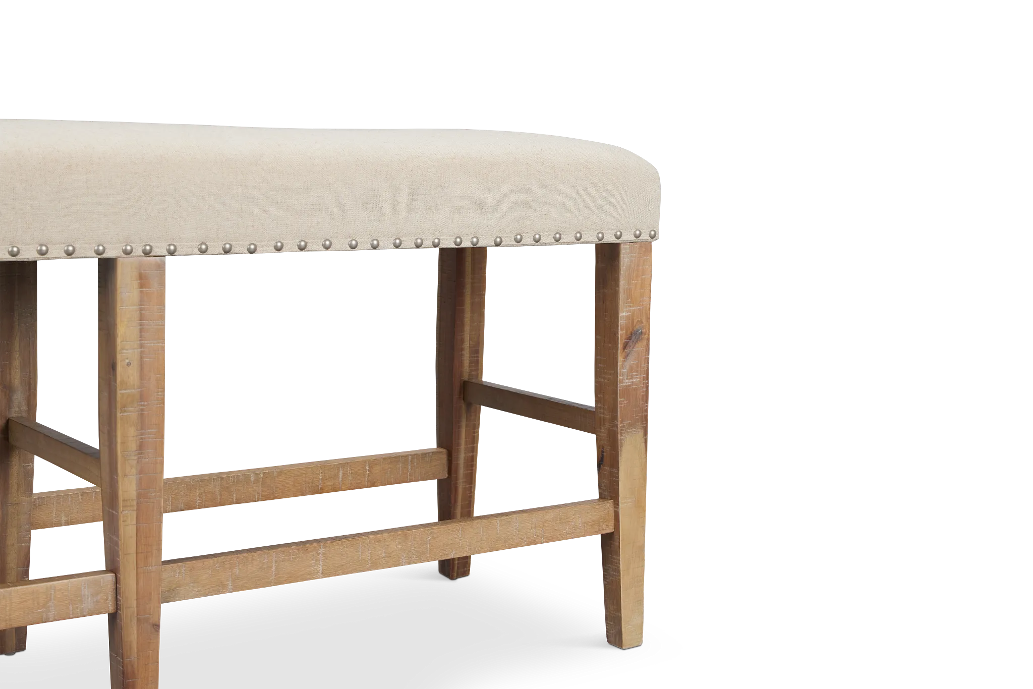 Joplin Light Tone High Upholstered Dining Bench