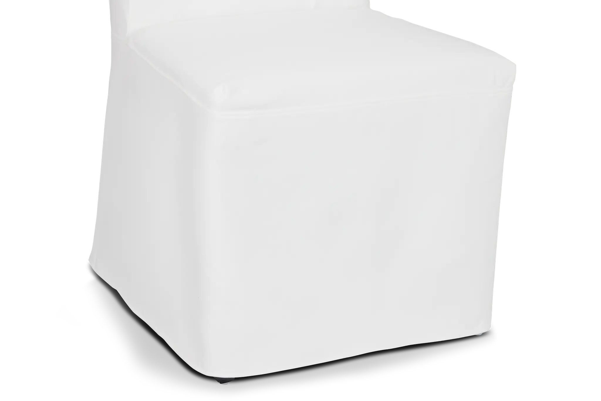 Destination White Long Slipcover Chair With Dark-tone Leg Destination White Long Slipcover Chair With Dark-tone Leg