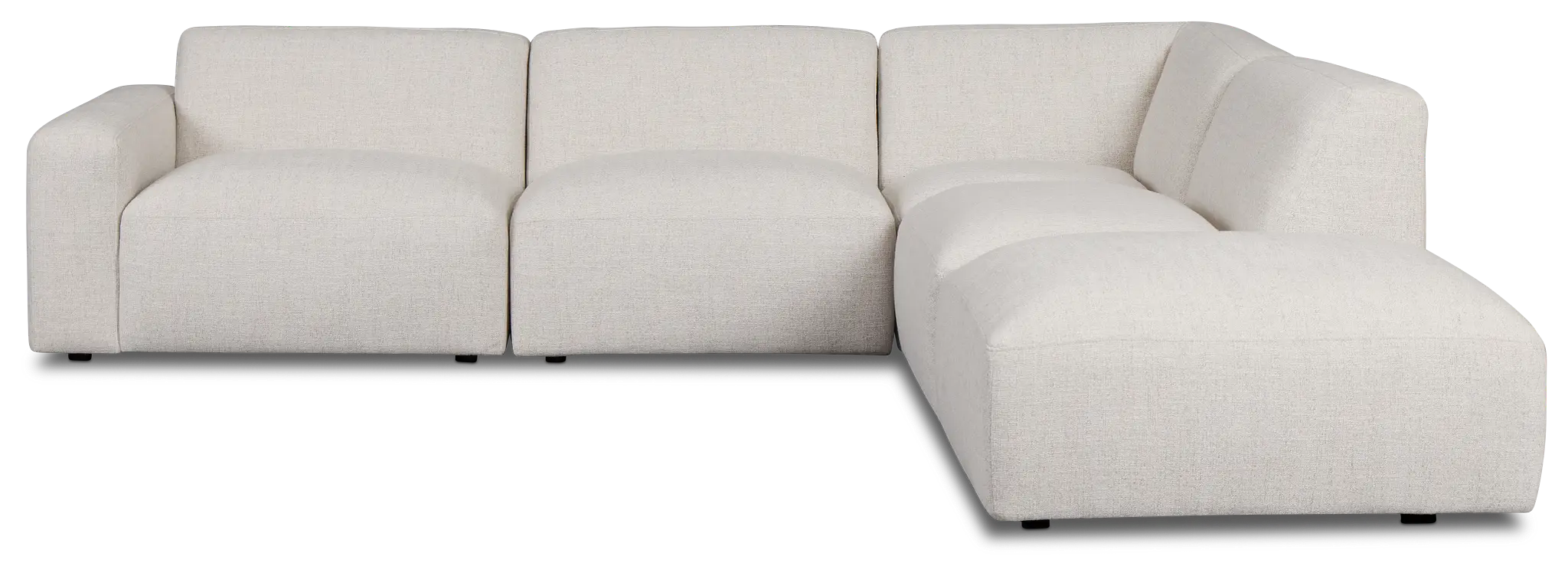 Baylor Light Beige Fabric 5-piece Right Facing Bumper Sectional Baylor Light Beige Fabric 5-piece Right Facing Bumper Sectional