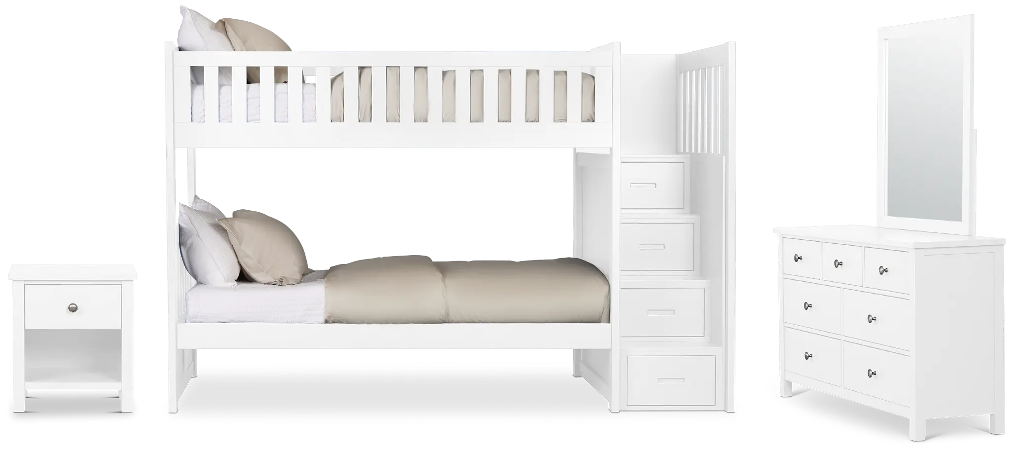 Charleston White Step Bunk Bed Bedroom Charleston White Step Bunk Bed Bedroom