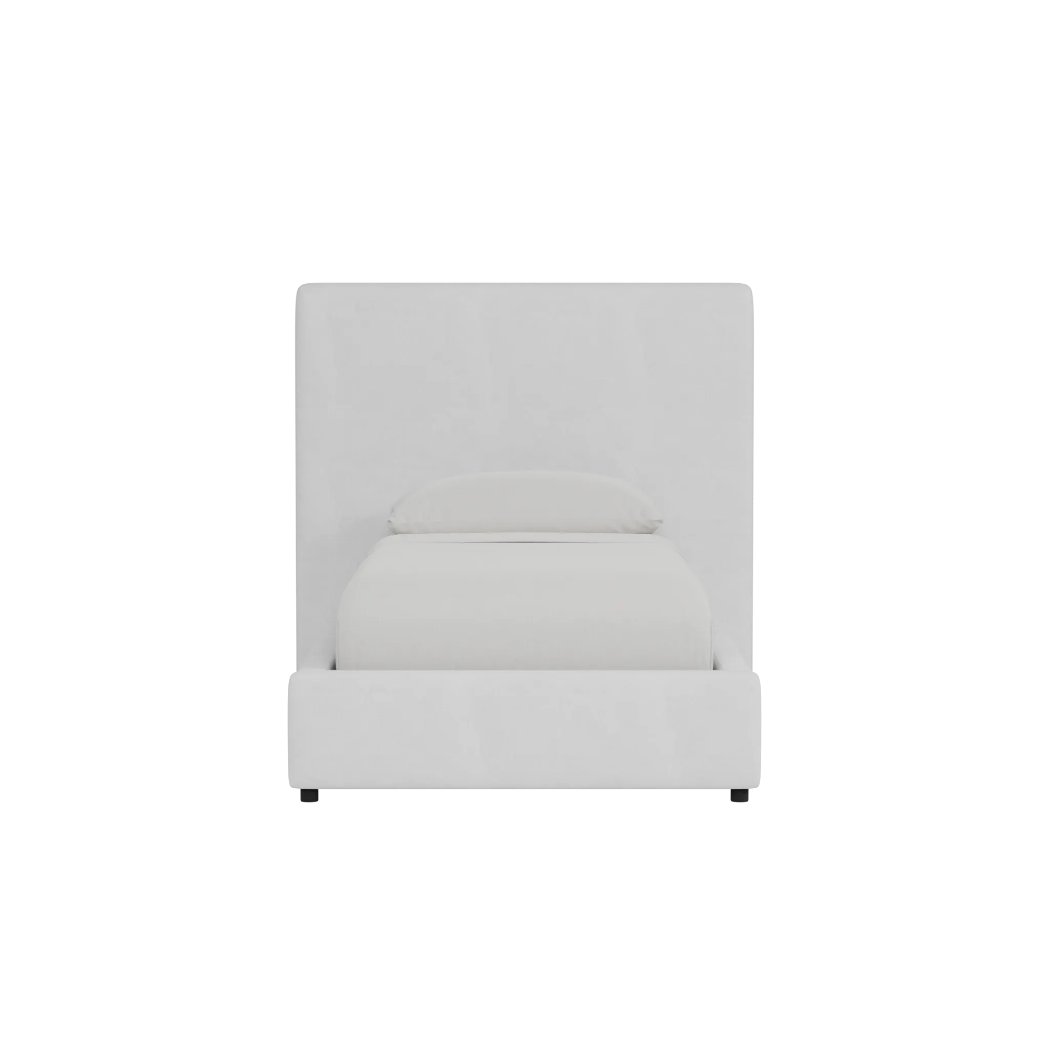 Grayton Peyton White 54" Upholstered Platform Bed