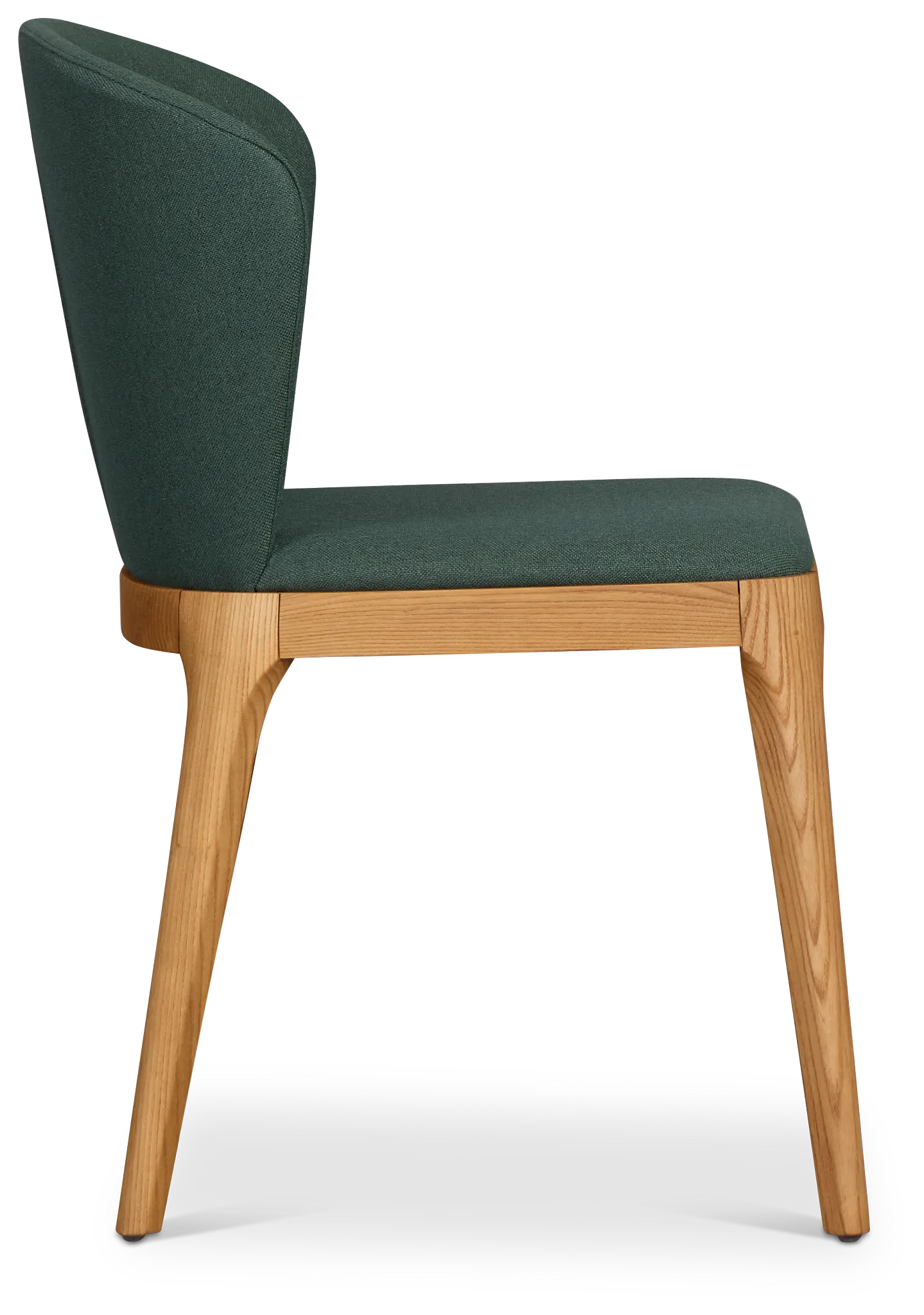 Nomad Dark Green Upholstered Side Chair With Light Tone Legs