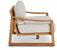 Tobago Light Tone Loveseat With Gray Cushions