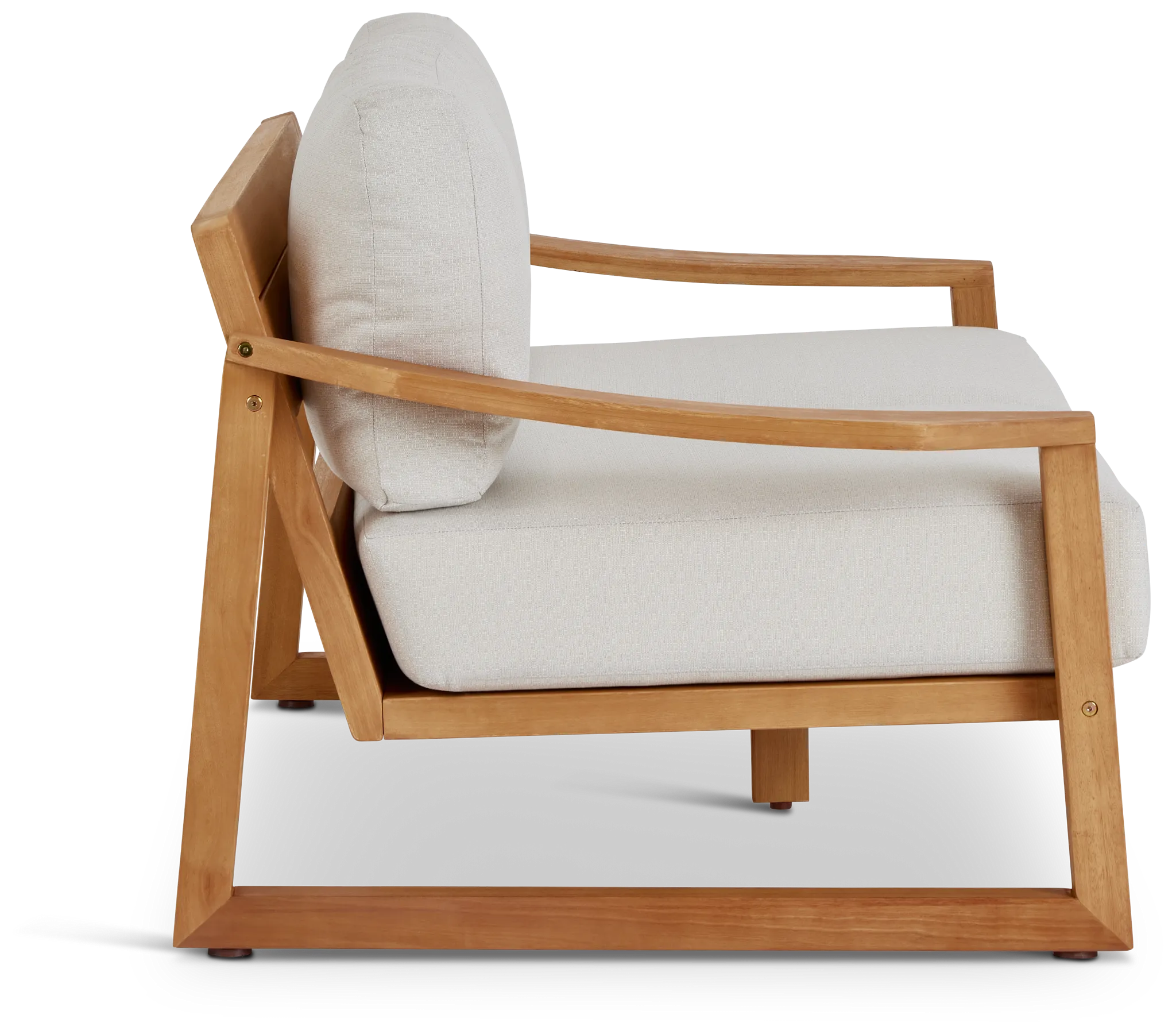 Tobago Light Tone Loveseat With Gray Cushions