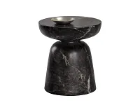 Briar Black Marble Round End Table