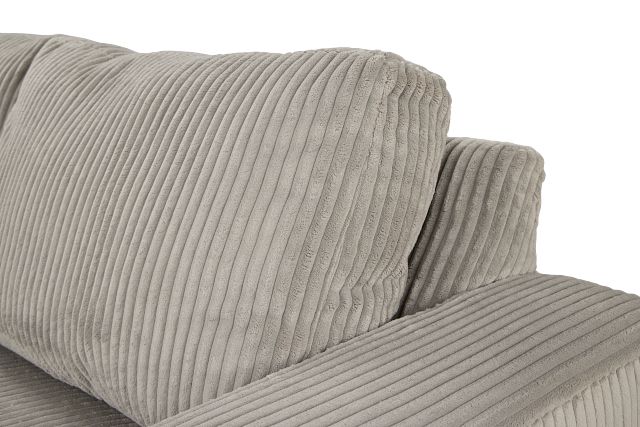 Charlie Gray Fabric Large Left Chaise Sectional
