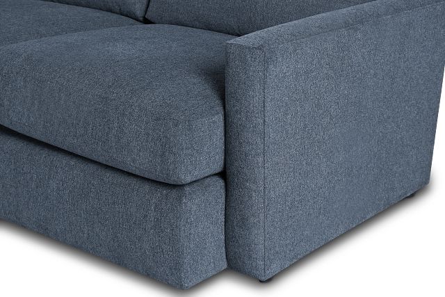 Noah Blue Fabric Small Two-arm Sectional