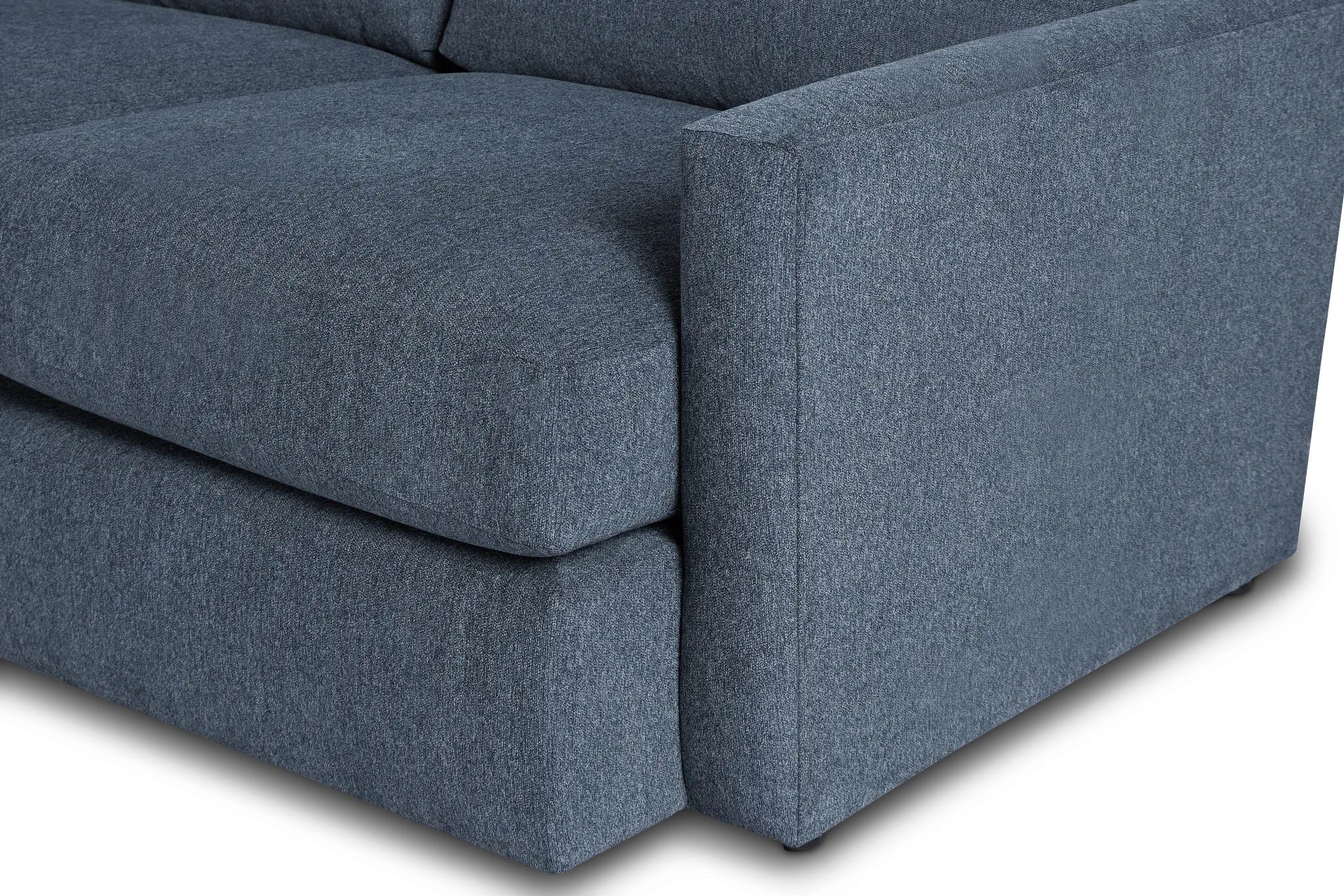 Noah Blue Fabric Small Two-arm Sectional