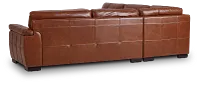 Braden Medium Brown Leather Small Two-arm Sectional