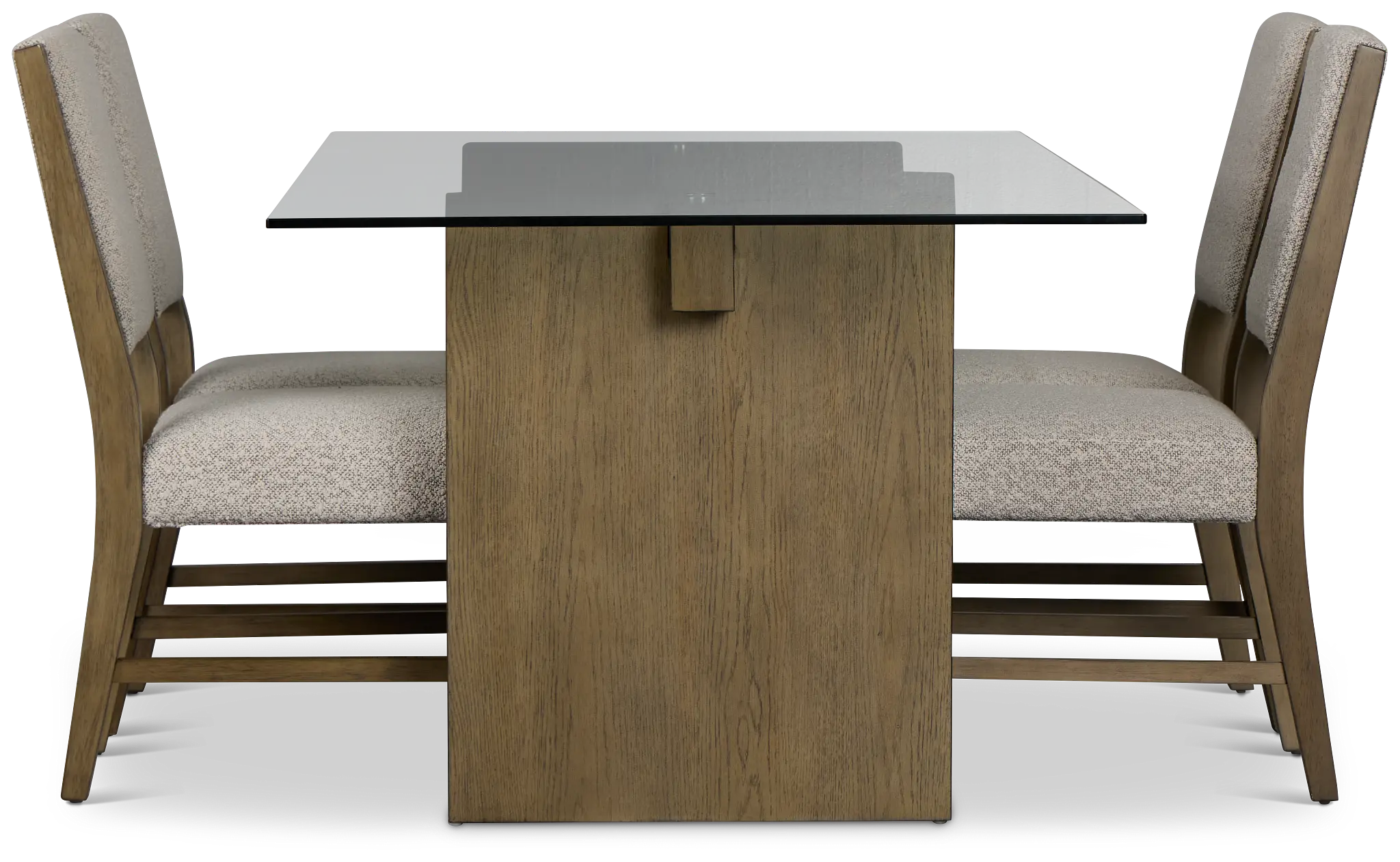 Vance Glass Rectangular Table & 4 Upholstered Chairs Vance Glass Rectangular Table & 4 Upholstered Chairs