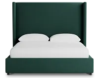 Captiva Joya Green 60" Upholstered Shelter Bed