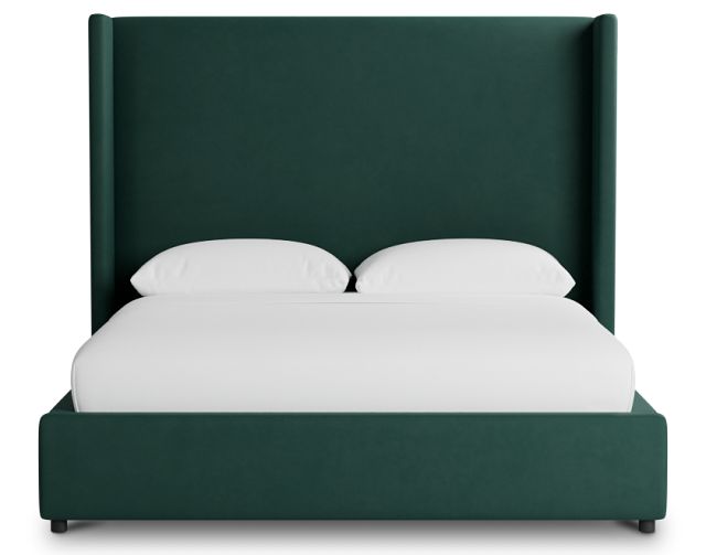 Captiva Joya Green 60" Upholstered Shelter Bed