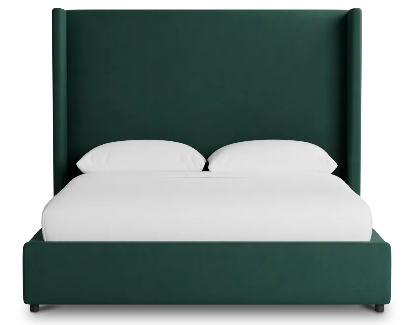 Captiva Joya Green 60" Upholstered Shelter Bed