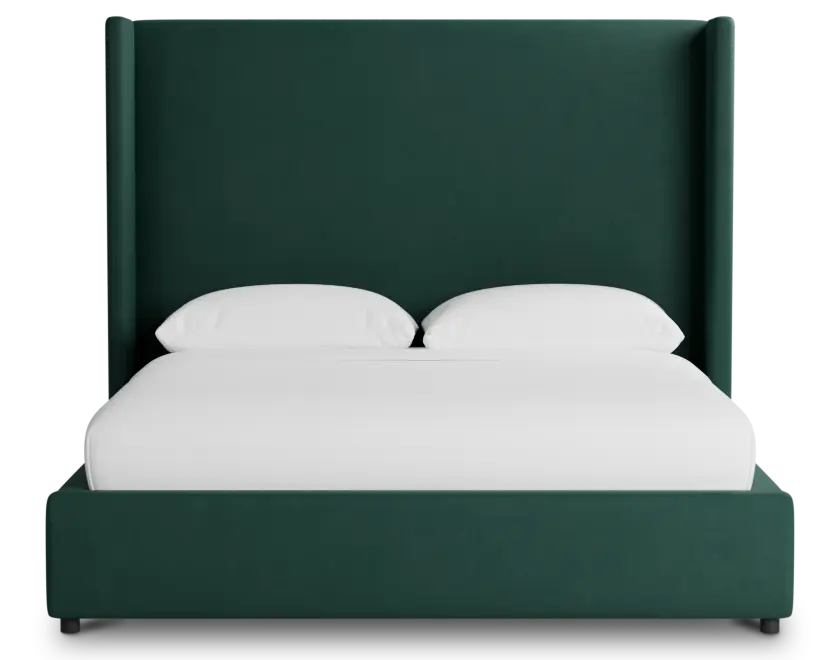 Captiva Joya Green 60" Upholstered Shelter Bed Captiva Joya Green 60" Upholstered Shelter Bed