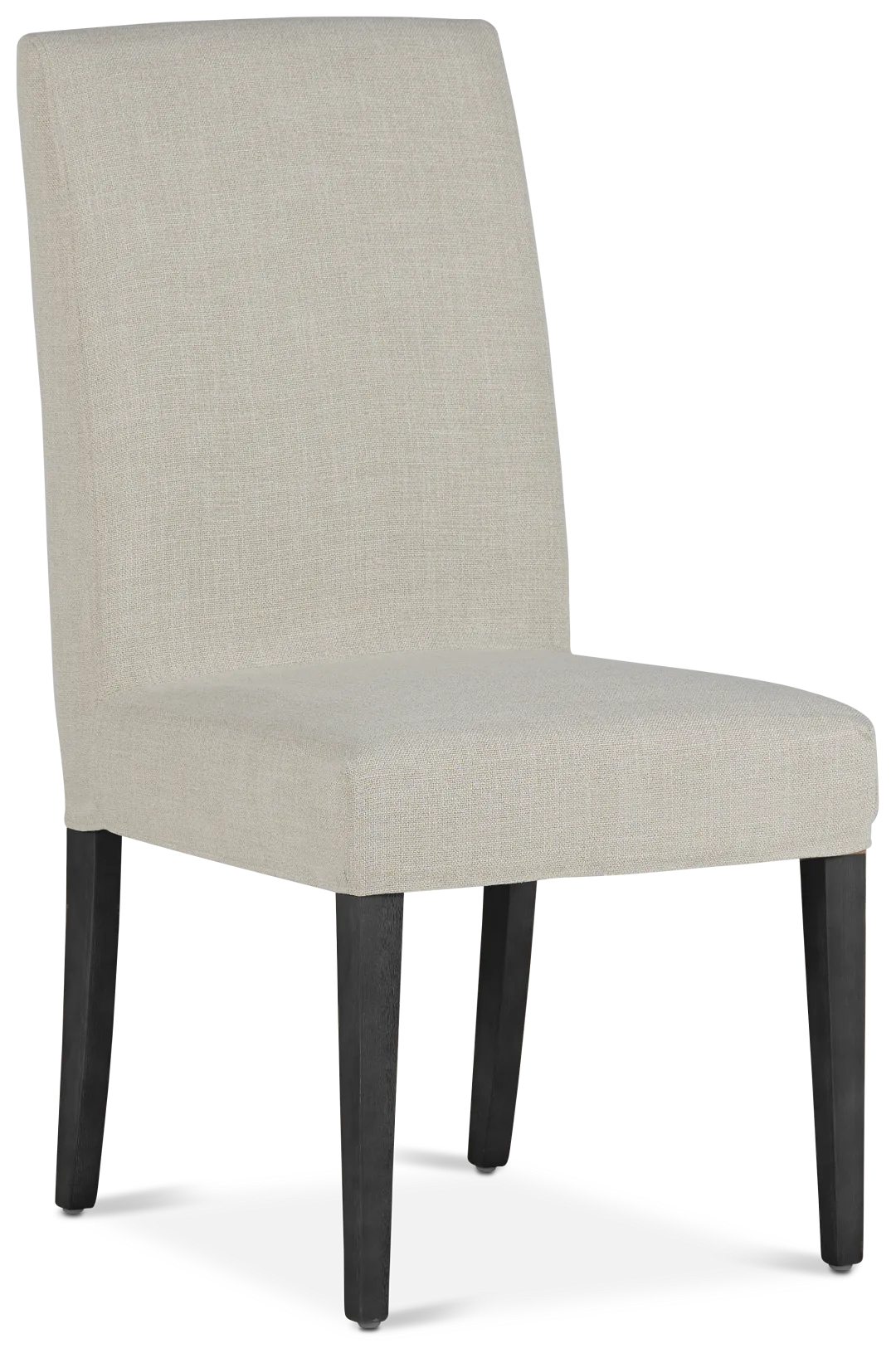 Harbor Light Beige Short Slipcover Chair With Dark-tone Leg