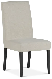 Harbor Light Beige Short Slipcover Chair With Dark-tone Leg