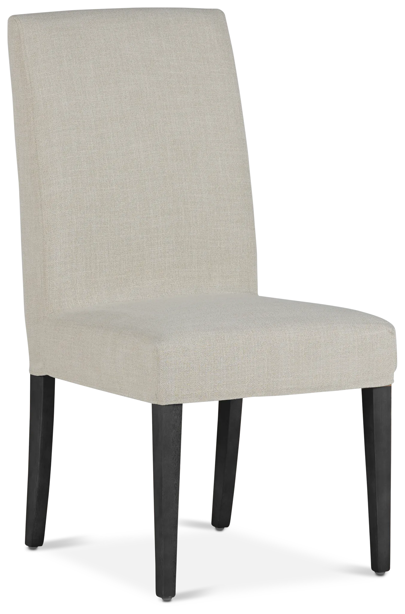 Harbor Light Beige Short Slipcover Chair With Dark-tone Leg