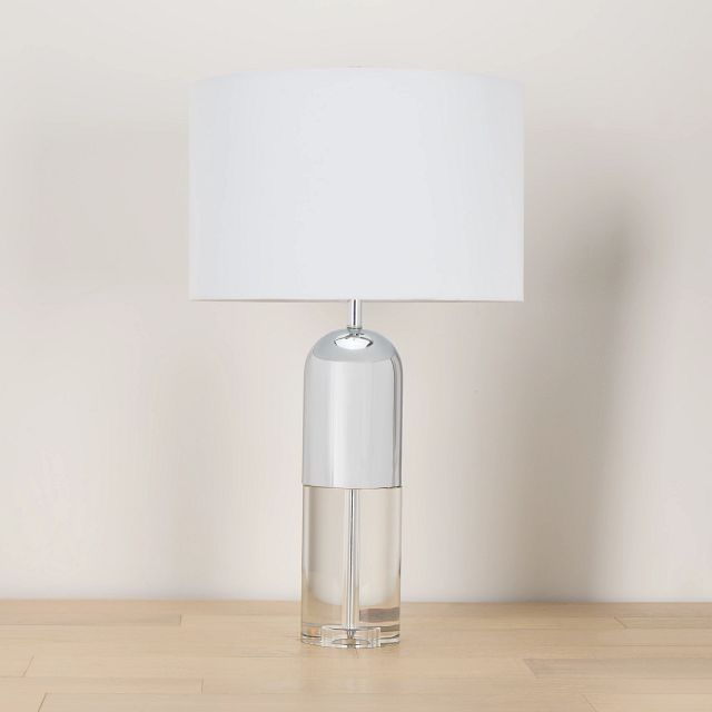 Danyon Silver Crystal Table Lamp
