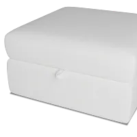 Citymod White Fabric Storage Ottoman