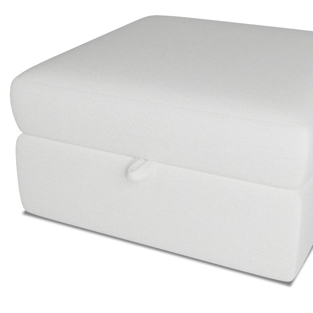 Citymod White Fabric Storage Ottoman