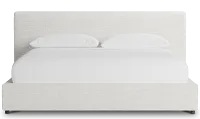 Grayton Maguire Ivory 44" Upholstered Platform Bed
