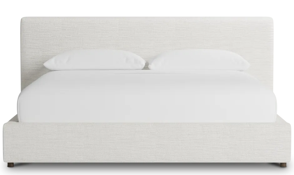 Grayton Maguire Ivory 44" Upholstered Platform Bed