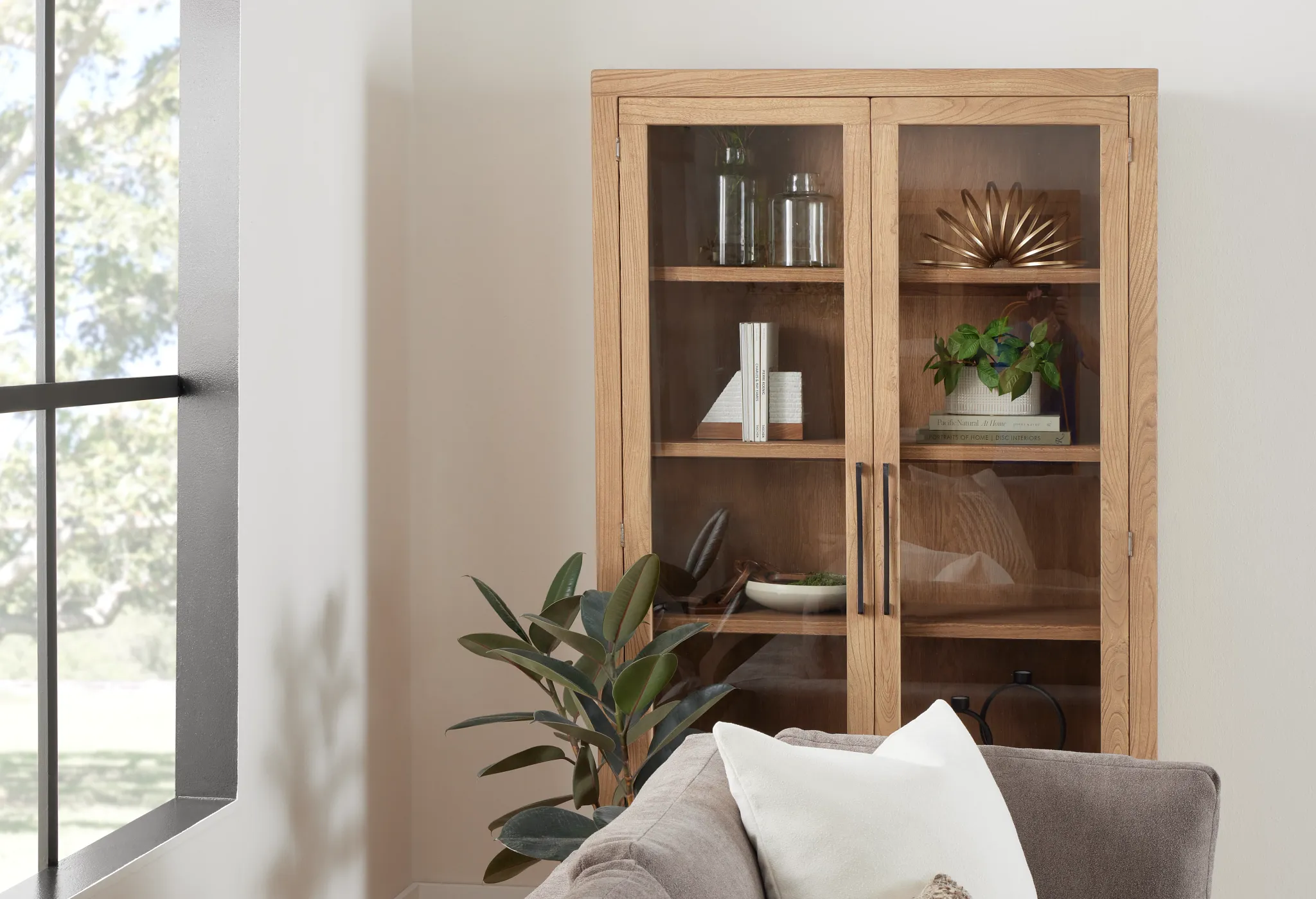 Kesia Light Tone Bookcase