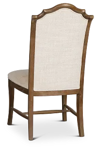 Rustic Patina Light Tone Upholstered Side Chair