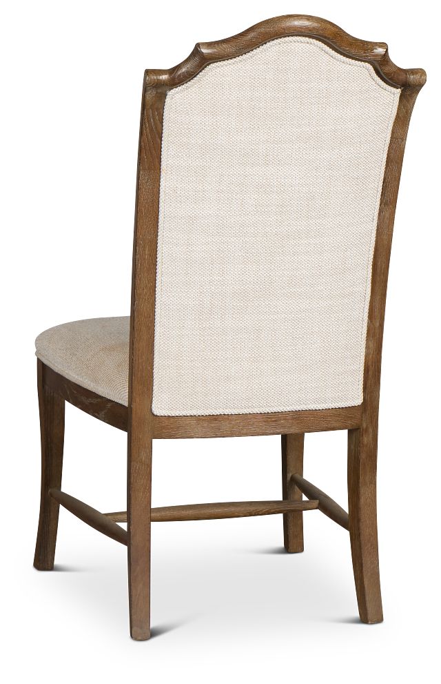 Rustic Patina Light Tone Upholstered Side Chair