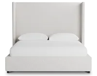 Captiva Linen Light Beige 60" Upholstered Shelter Bed