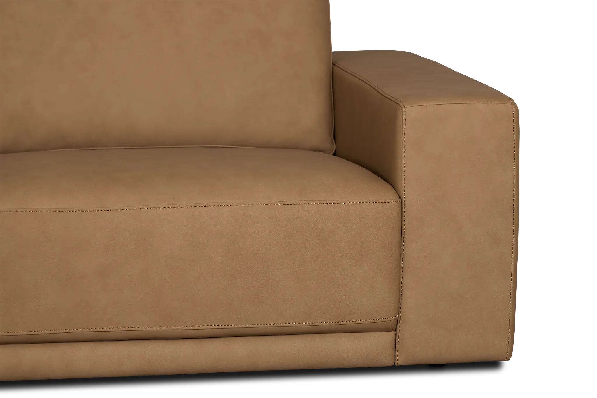 Kellan Light Brown Leather Left Chaise Sectional