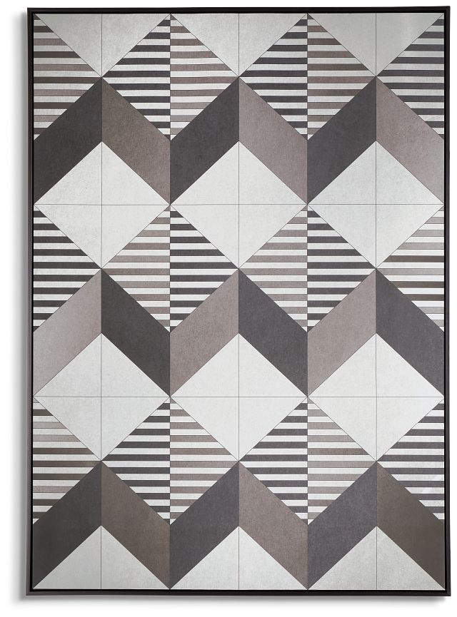 Cubes Gray Canvas Wall Art