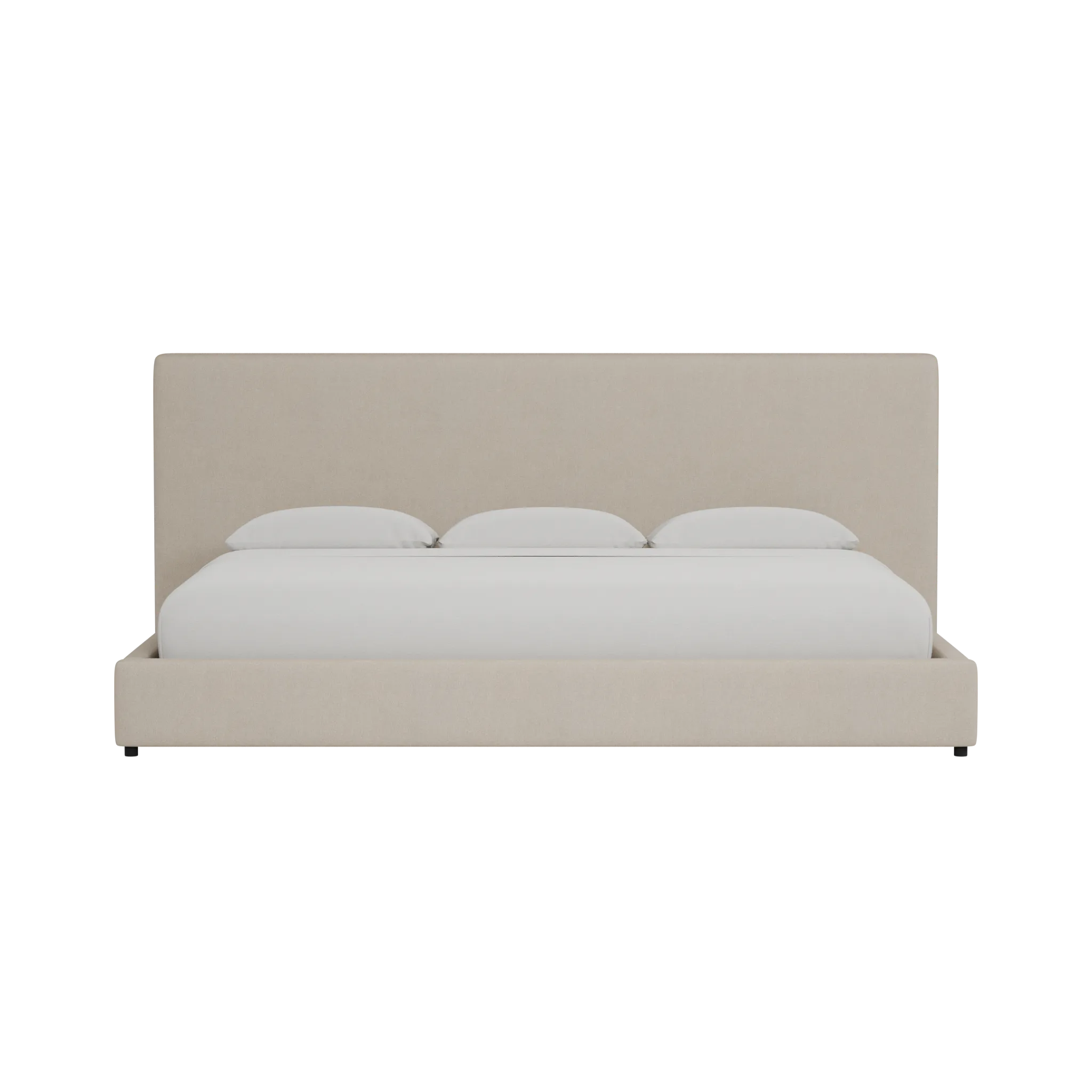 Grayton Peyton Beige 54" Upholstered Platform Bed