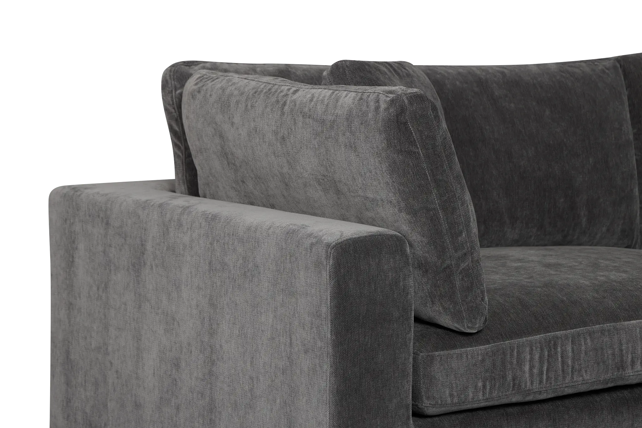 Lounge Dark Gray Fabric 3 Piece Modular Sofa Lounge Dark Gray Fabric 3 Piece Modular Sofa