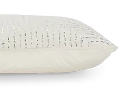 Lara Ivory Velvet Lumbar Accent Pillow