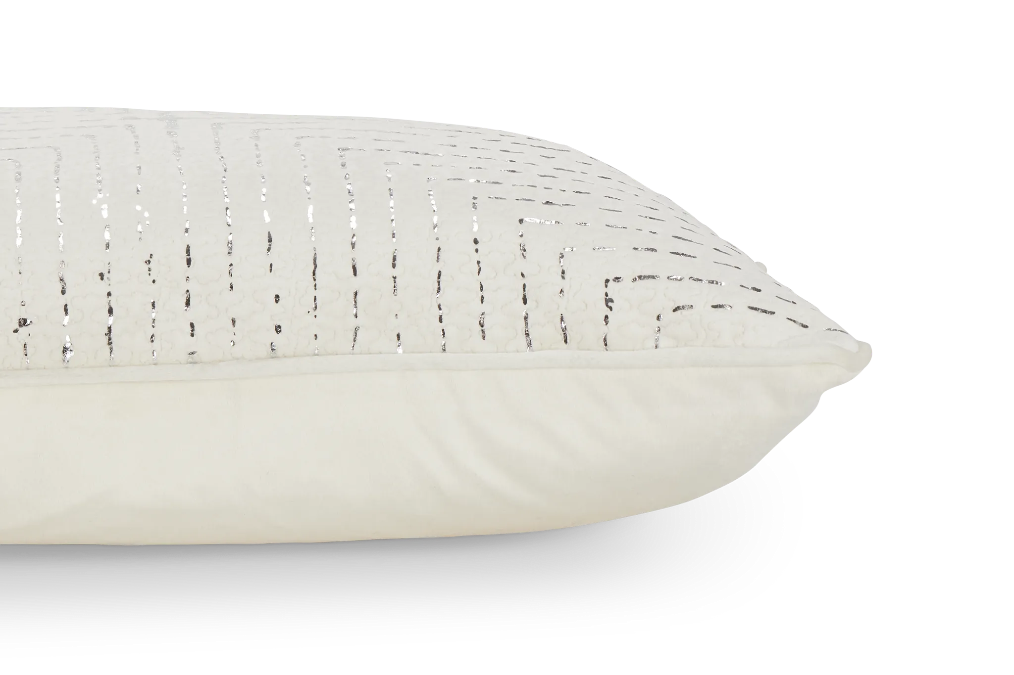 Lara Ivory Velvet Lumbar Accent Pillow