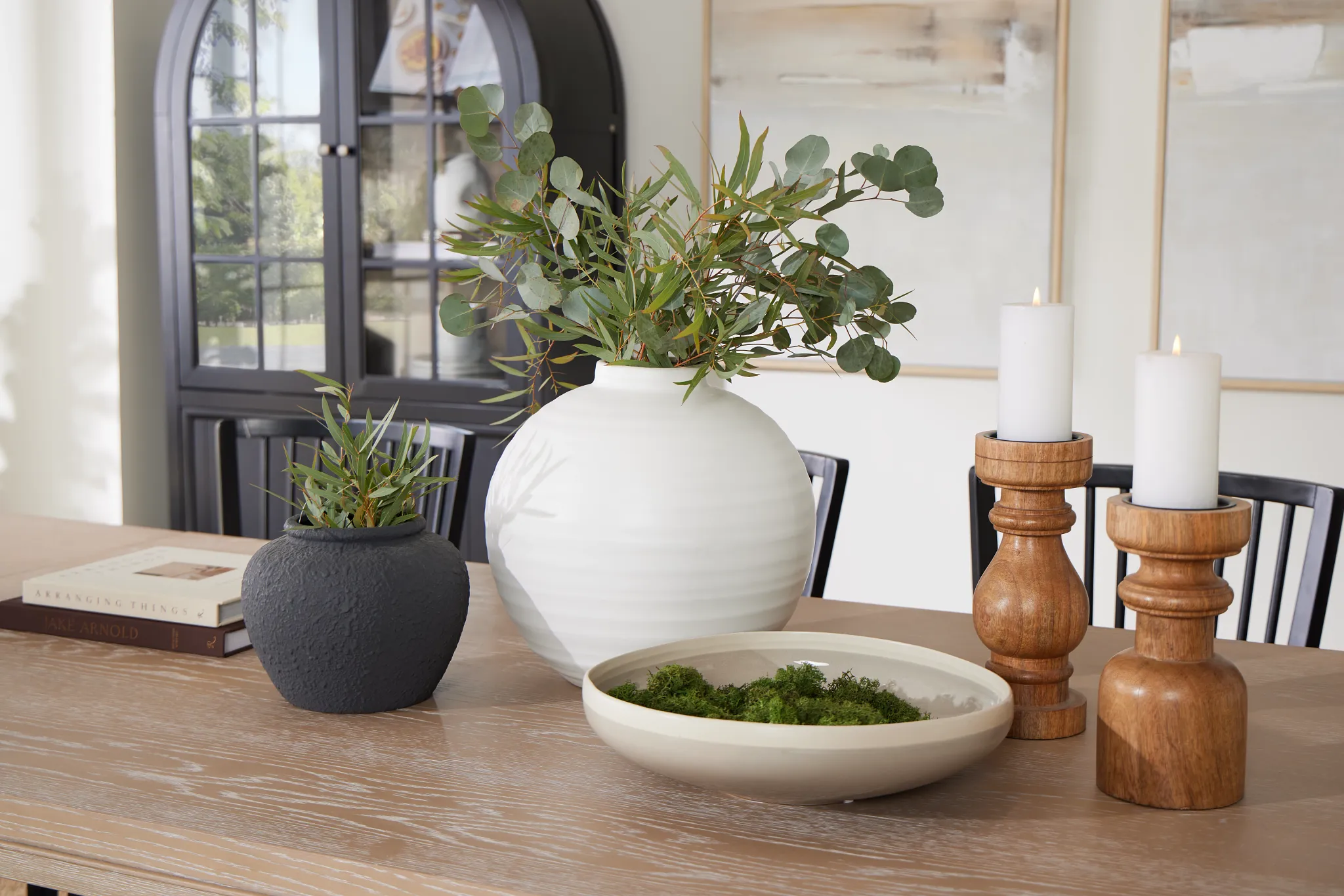 Leila White Small Vase