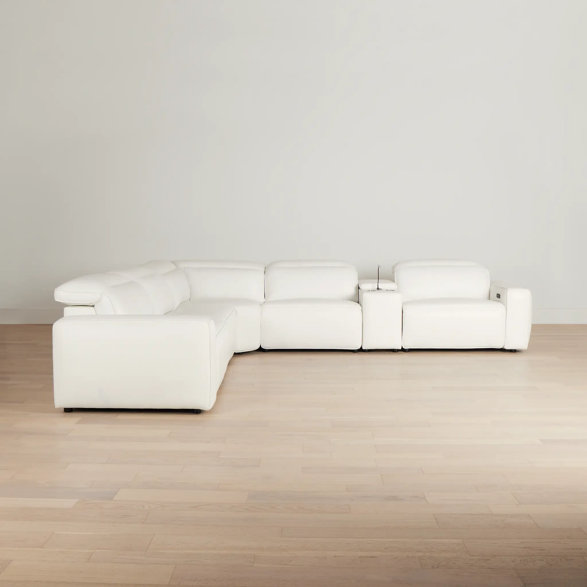 Tidal White Lthr/vinyl Medium Dual Power 2-arm Reclining Sectional Tidal White Lthr/vinyl Medium Dual Power 2-arm Reclining Sectional