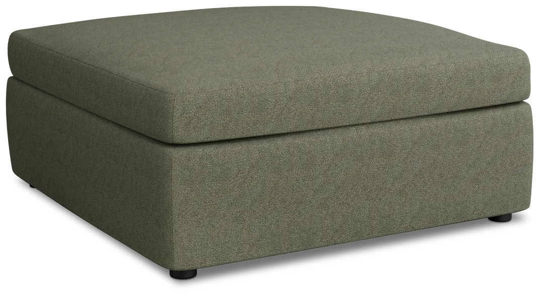Destin Sutton Green Fabric Cocktail Ottoman