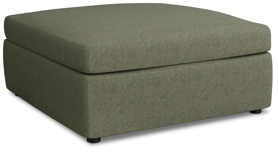 Destin Sutton Green Fabric Cocktail Ottoman Destin Sutton Green Fabric Cocktail Ottoman