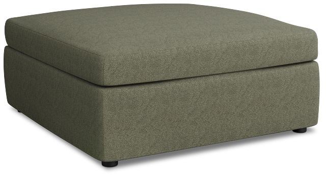 Destin Sutton Green Fabric Cocktail Ottoman