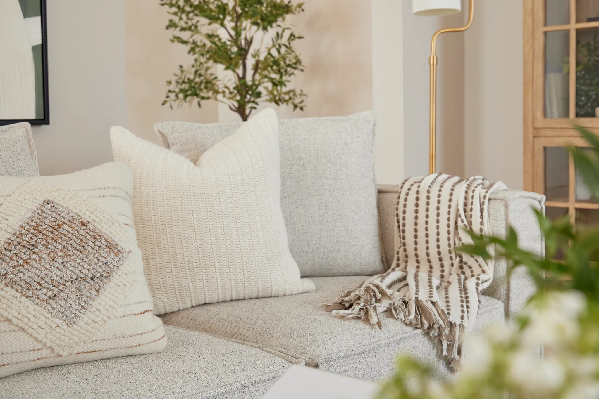 Macie Ivory Accent Pillow