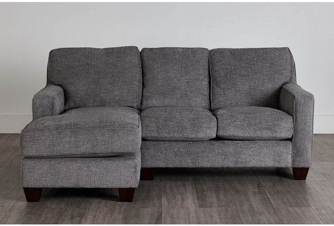 Andie Dark Gray Fabric Left Chaise Sectional